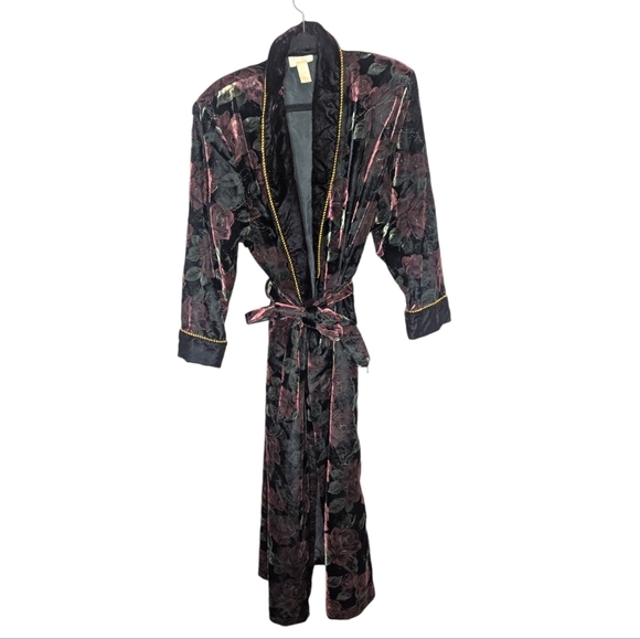 Vintage Victoria's secret gold label floral maxi length bath lounge robe womans - Picture 2 of 11